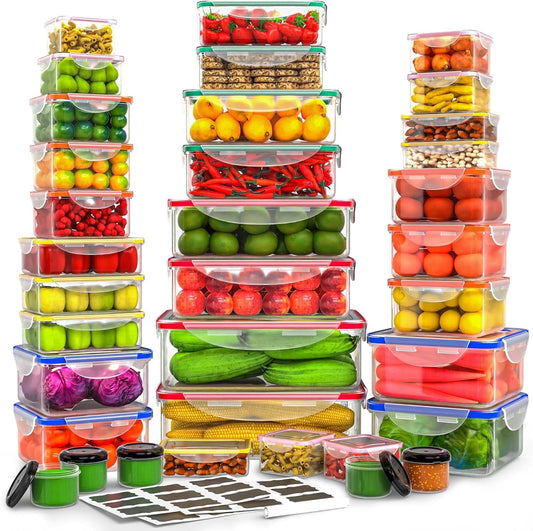 stackable food storage containers set
