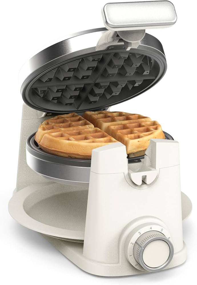 belgian waffle maker rotating flip