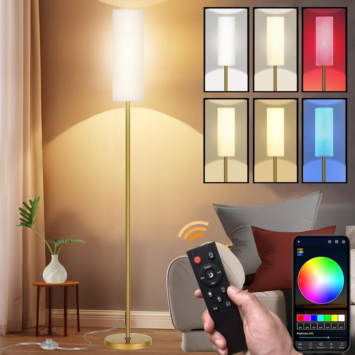 smart LED floor lamp
