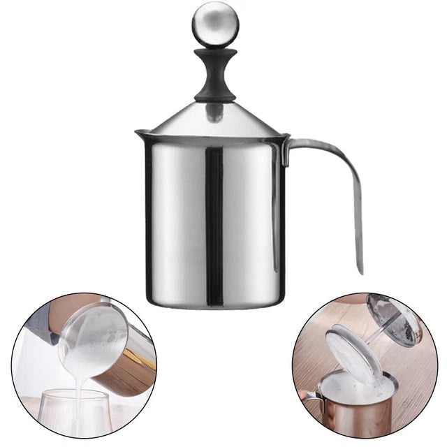 manual milk frother jug