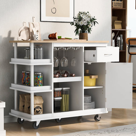 rolling kitchen island cart