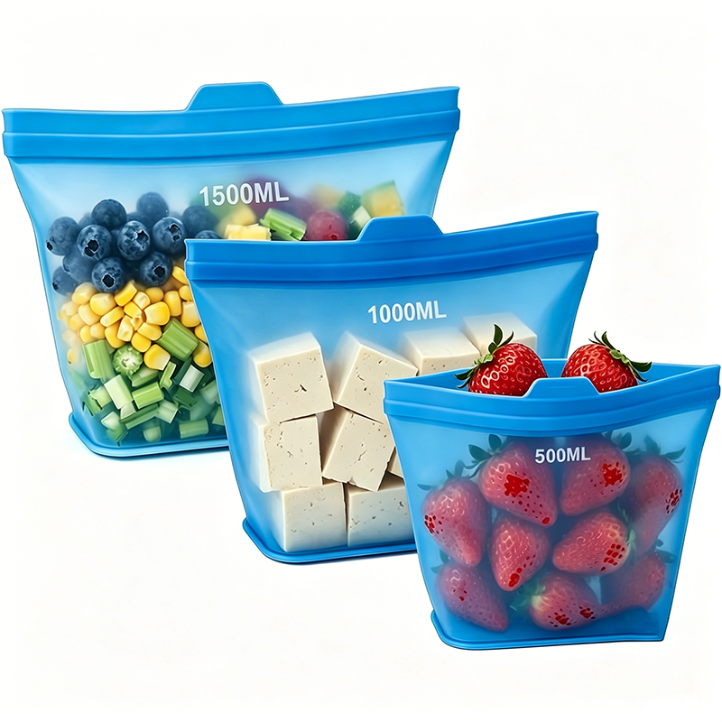 reusable silicone food bags set